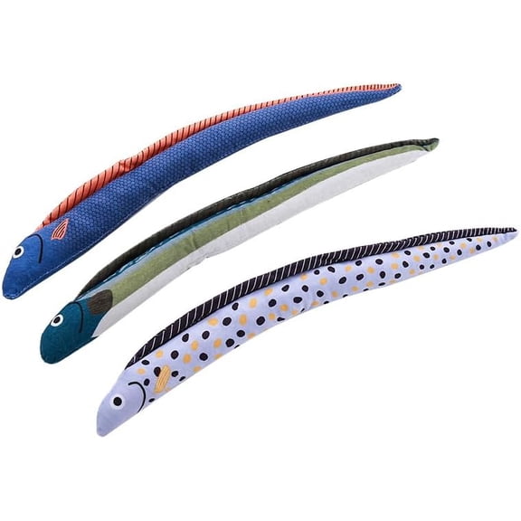 3PCS Interactive Catnip EEL Toy  Durable & Chewable Plush with Crinkle Sound, Self-Entertaining Cat Toy for Indoor Cats