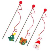 3PCS Interactive Christmas Cat Toys With Bells - Pet Play Sticks For Fun