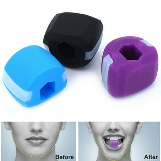 Sherry Jaw Exerciser,Sherry 4 Piece Jawline Exerciser for Men Women - 3  Resistance Levels Silicone Jaw Exerciser,Facial Exercises Double Chin  Reducer