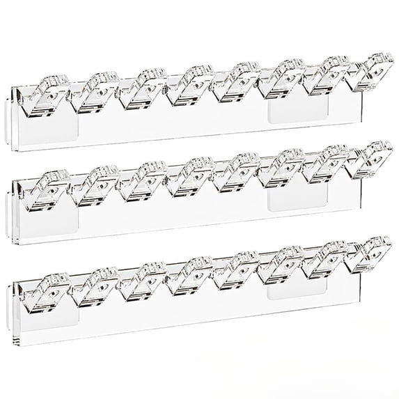 3PCS Jewelry Hanging Hooks, Self-Adhesive Paste Holder, Plastic Wall Mounted Display Organizer Hanger for Bedroom, Closet, Bathroom, Vanity, Suitable for Rings, Necklaces, Bracelets Display,Z0-Clear