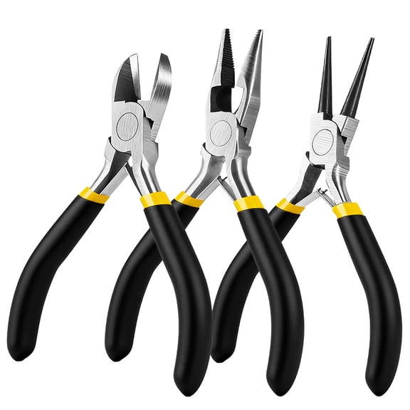 3PCS Jewelry Making Pliers Tool Kit, Used For Beading, Wire Wrapping Earrings Craft Products, Multi-Purpose Pliers Set, Suitable For Making Small Jewelry