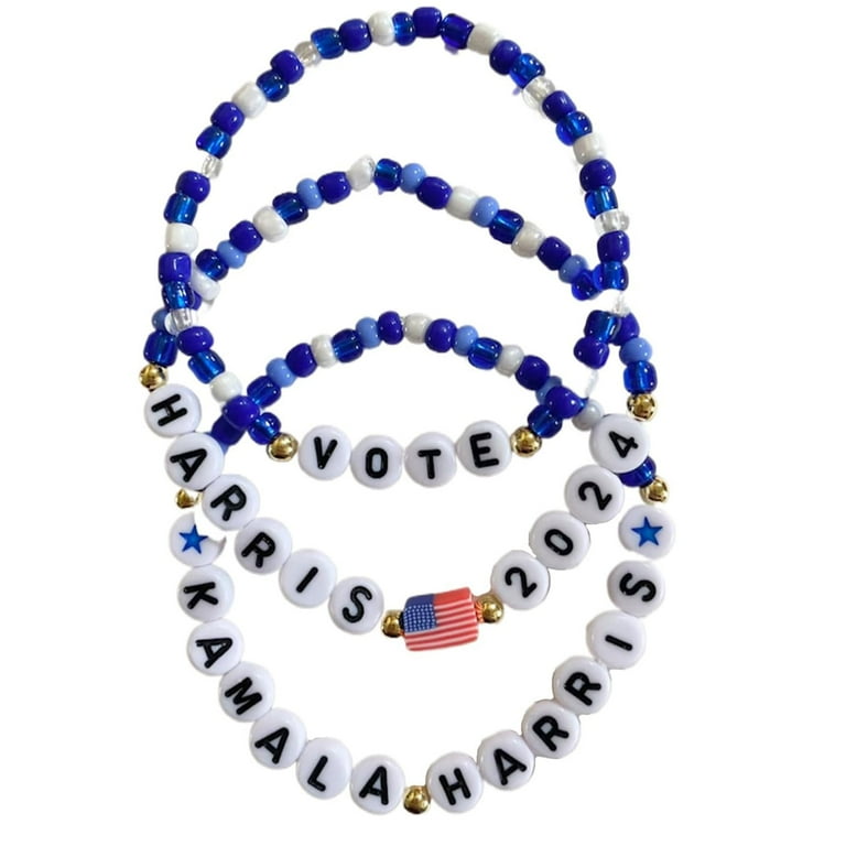3PCS Kamala Harris 2024 Bracelets President Vote Merch Kamala