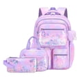 thumbnail image 1 of 3PCS Kids Backpack for School Girls with Lunch Box & Pencil Case | Waterproof Girls Backpack, Lightweight School Bookbag for Elementary School Students Teens, 1 of 5