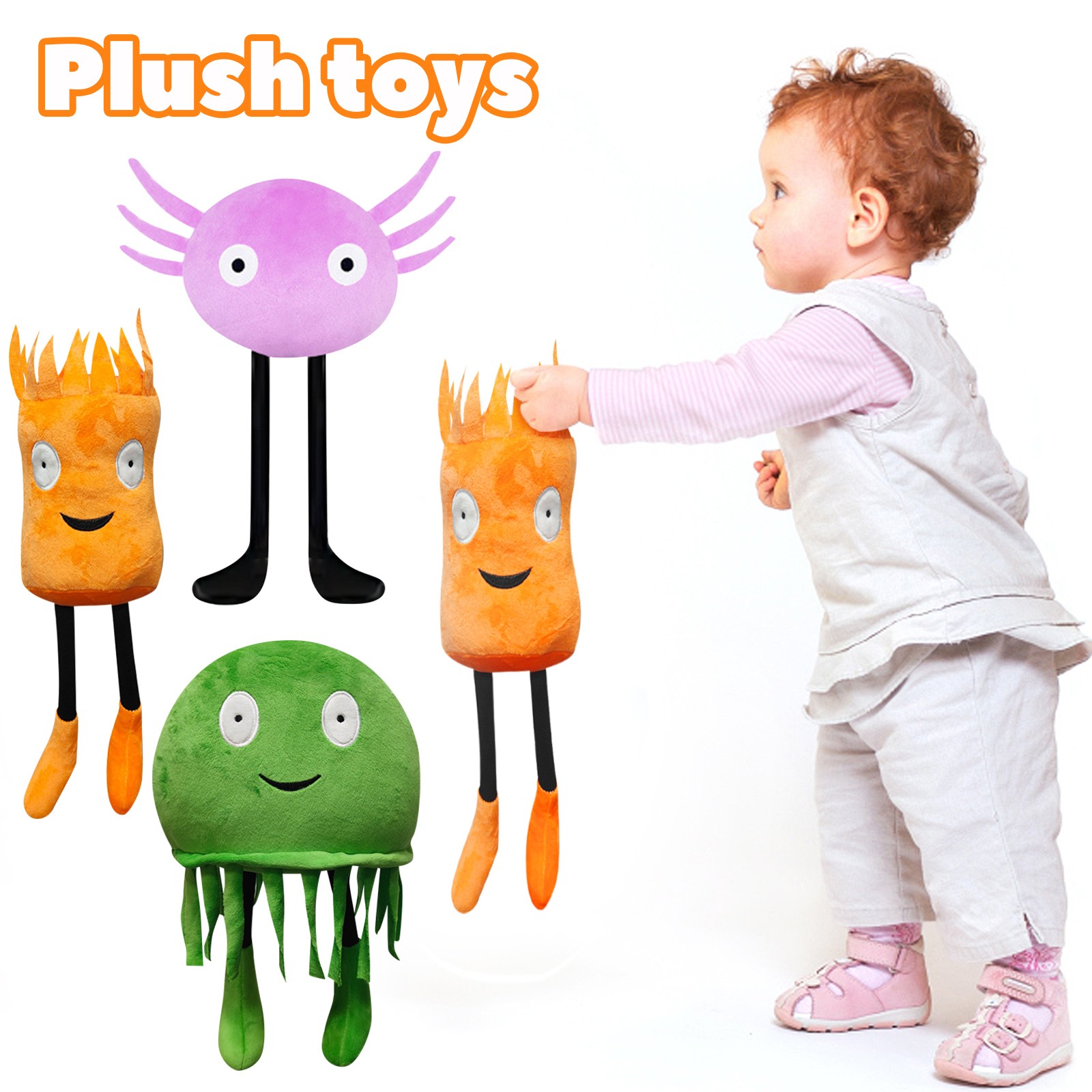 3PCS Kinitopet Plush,Kinito Pet Plush,Sam Sea Anemone and Jade ...