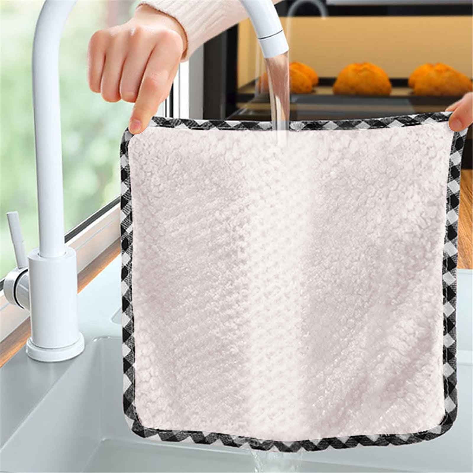 3PCS Kitchen Daily Dish Towel Dish Cloth Kitchen Rag NonStick Oil