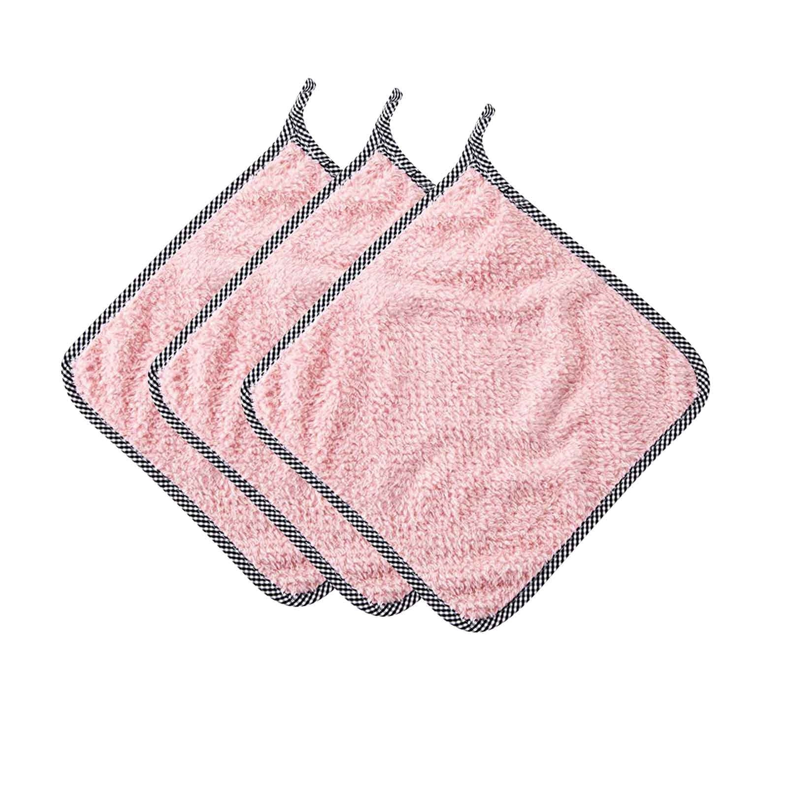 3PCS Kitchen Daily Dish Towel Dish Cloth Kitchen Rag NonStick Oil Absorbent