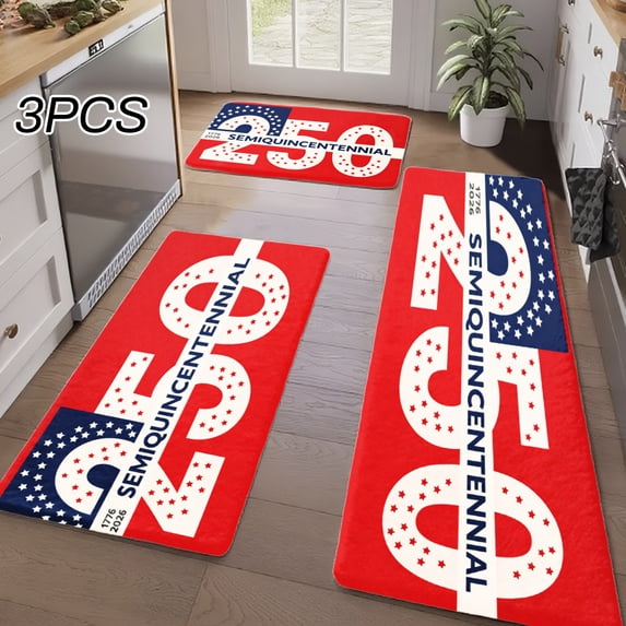 3PCS Kitchen Rugs, Welcome Door Mat set, Home Decoration for Front Door ...