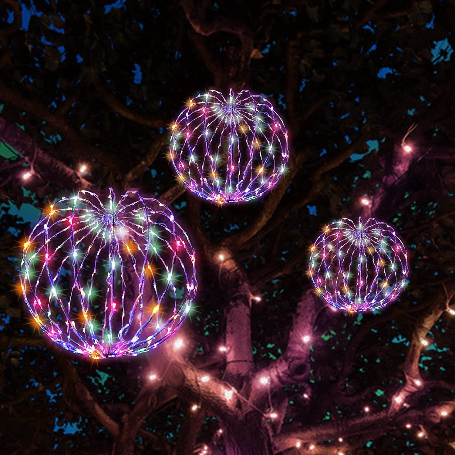 Outdoor tree sphere lights online