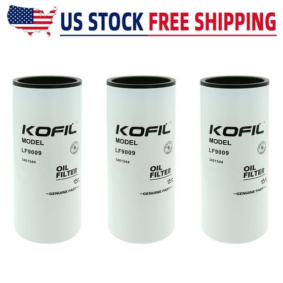 3PCS LF9009 Engine Oil Filter Fits:Cummins Case John Deer Kobelco Komatsu IHC Volvo &