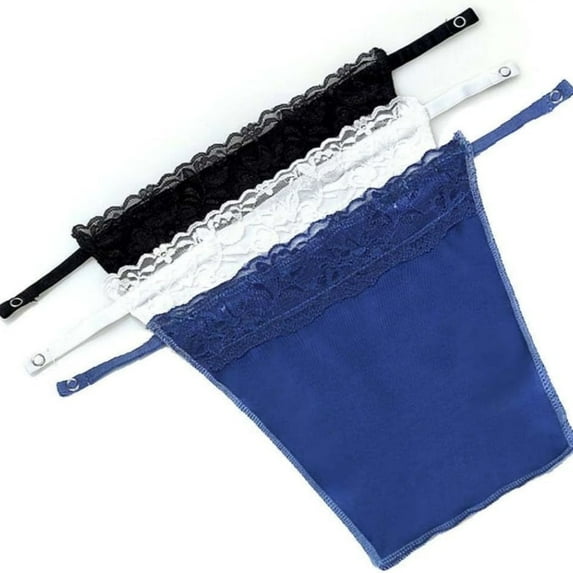 3PCS Lady Lace Clip-on Mock Camisole Bra Insert Overlay Modesty Panel