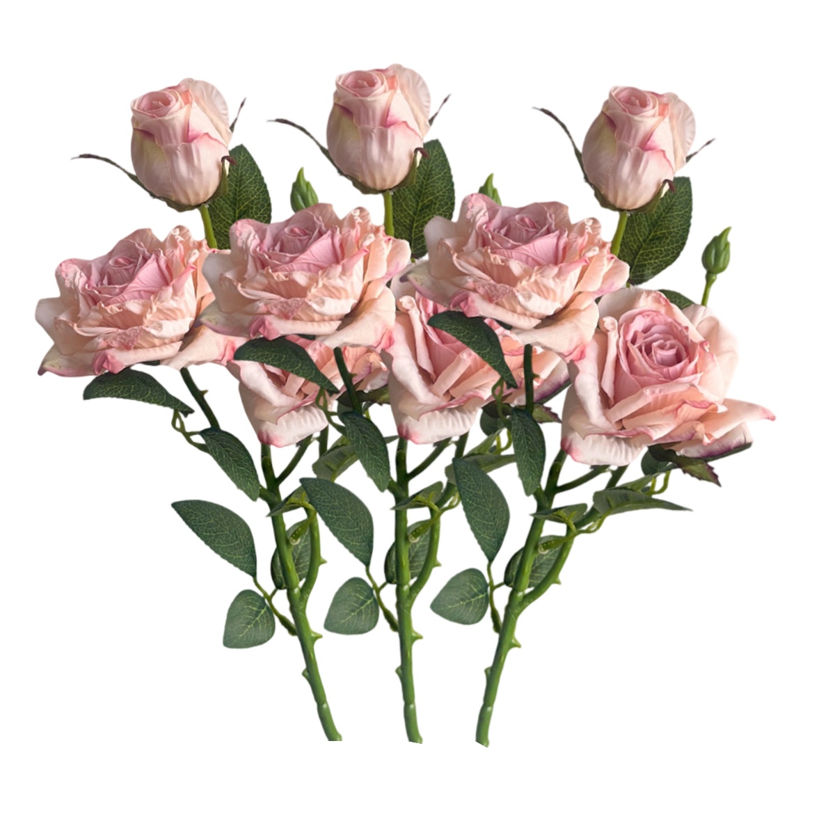Variety Fake Roses 3PCS Lifelike Faux Silk Roses Flowers with Stem 19.69 Inch Artificial ...