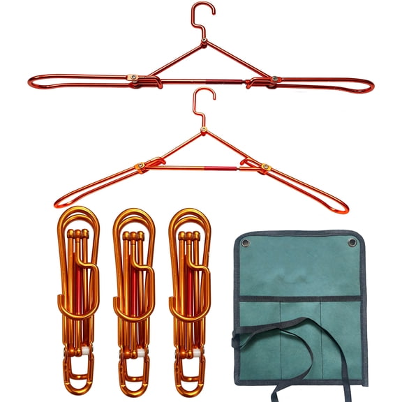 3PCS Mini Foldable Clothes Hangers, Aluminum Alloy, Wide Shoulder Design