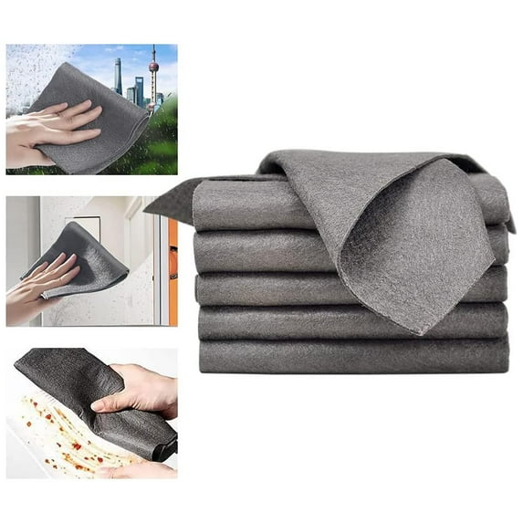 3PCS Lint-Free Microfiber Cleaning Cloth - Thickened Reusable Magic Cloth for Windows, Mirrors, Cars & Kitchen - Streak-Free Polish Towel for Glass, Dishes & Auto Detailing
