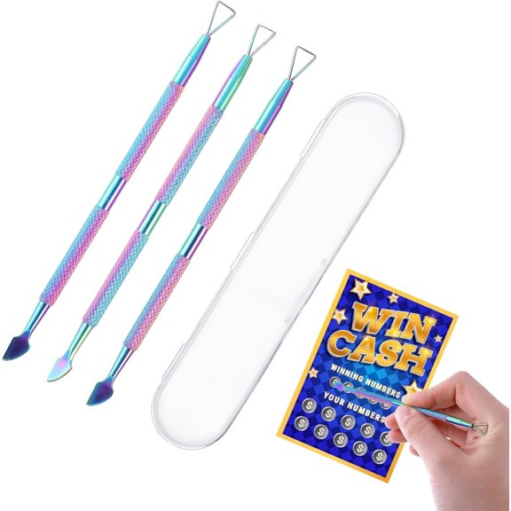 3PCS Lottery Ticket Scratcher Tool Lotto Scratcher Label Scraper for Lottery Ticket, Scratch Off Tool, Scraping Tool for Tickets Stickers Labels Films