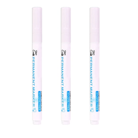 3PCS Low Temperature Freeze Resistant Markers, Waterproof Quick Dry Markers, -25°C Cold Resistant Pens for Food Storage Containers, Reusable Erasable Labels Pen,White