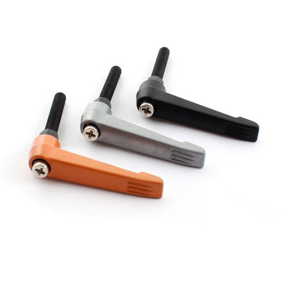 3PCS M6x35mm Male Thread 60mm Long Clamping Lever Adjustable Handle Grip Knob