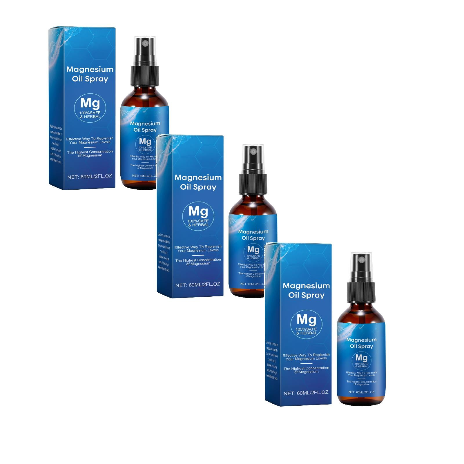 3PCS Magnesium Oil Natural Magnesium Oil Spray for Face