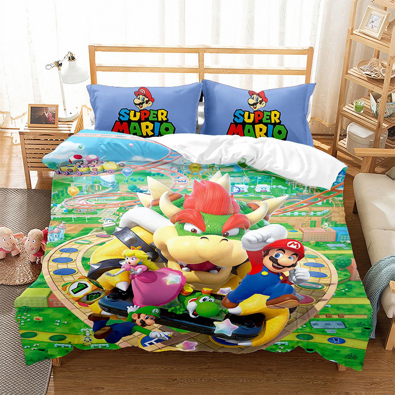 3pcs-mario-bros-duvet-cover-set-microfiber-hd-print-hypoallergenic