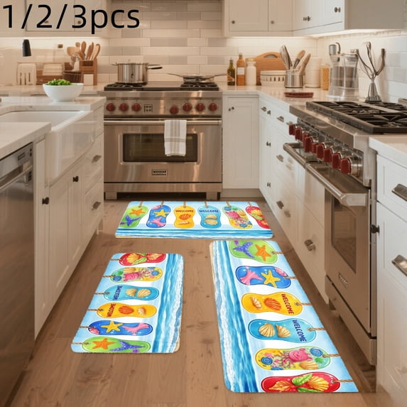 3PCS Mat Set, Welcome Door Rug, Home Decoration for Front Door, Kitchen ...