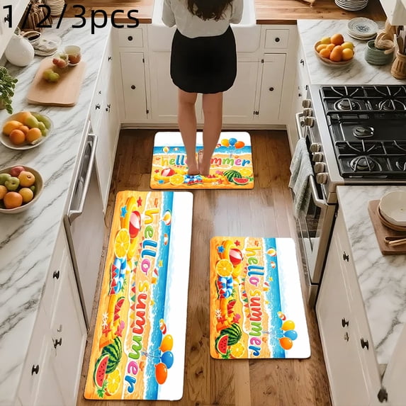 3PCS Mat Set, Welcome Door Rug, Home Decoration for Front Door, Kitchen ...