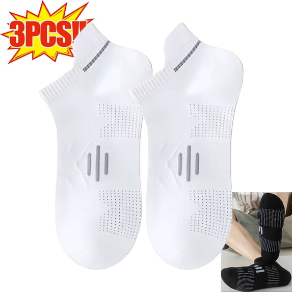 3PCS Men's Socks Breathable Running Sports Socks for Men Thin Mesh Summer Socks Sweat Absorbing Odor Resistant Lightweight Casual Socks for Daily Wear Gym Jogging and Outdoor Activities