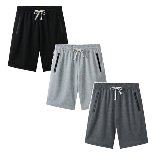 3PCS Mens Lounge Shorts Mens Pajama Shorts With Pockets Casual Mens Shorts Soft Loungewear Pajamas