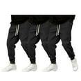 thumbnail image 1 of 3PCS Mens Sweatpants Stitching Contrast Color Drawstring Sweatpants Elastic Waist Train jogger Sports Pant Workout, 1 of 8