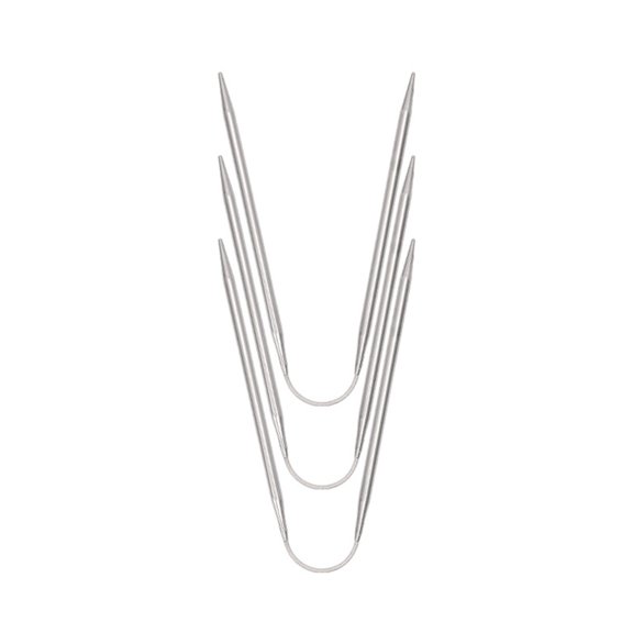 3PCS Metal Circular Knitting Needle with Wire 2mm/2.5mm/3.5mm/4mm/4.5mm//5mm for Beginner Knitting Project