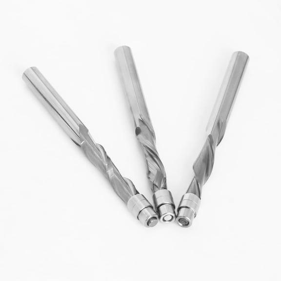 3PCS Milling Cutter Solid Carbide-Tipped Cutter End Mill CNC Router Bit Woodworking Tool