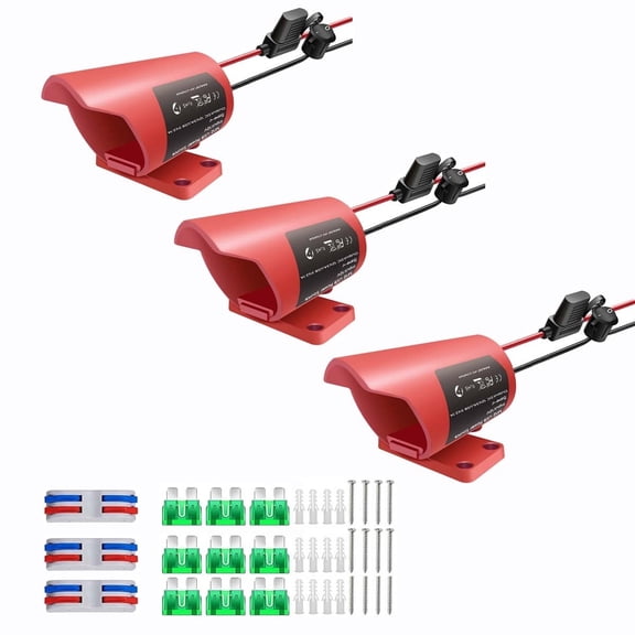 3PCS Milwaukee M12 12V DIY Power Adapters with Fuse, Switch & 14AWG Wire