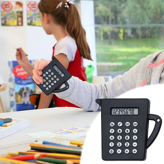 3PCS Mini Calculator 8 Digits Calculator with LCD Display,Pocket Size Calculator,Cute Kettle Shape Small Calculator,Lightweight & Practical Cute Student Calculator,For Office,Home,School