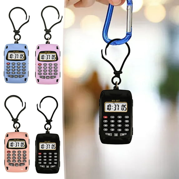 3PCS Mini Calculator 8 Digits Calculator with LCD Display,Pocket Size Calculator,Small Calculator Lightweight & Practical Cute Calculator Keychain Student Calculator,For Office,Home,School