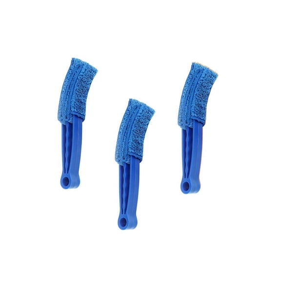 3PCS Mini Duster for Car Air Vent, Automotive Air Conditioner Cleaner and Brush, Vehicle Blind Dust Cleaning Tool for Keyboard, Window, Shutter, Universal for SUV, Truck, RVBlue