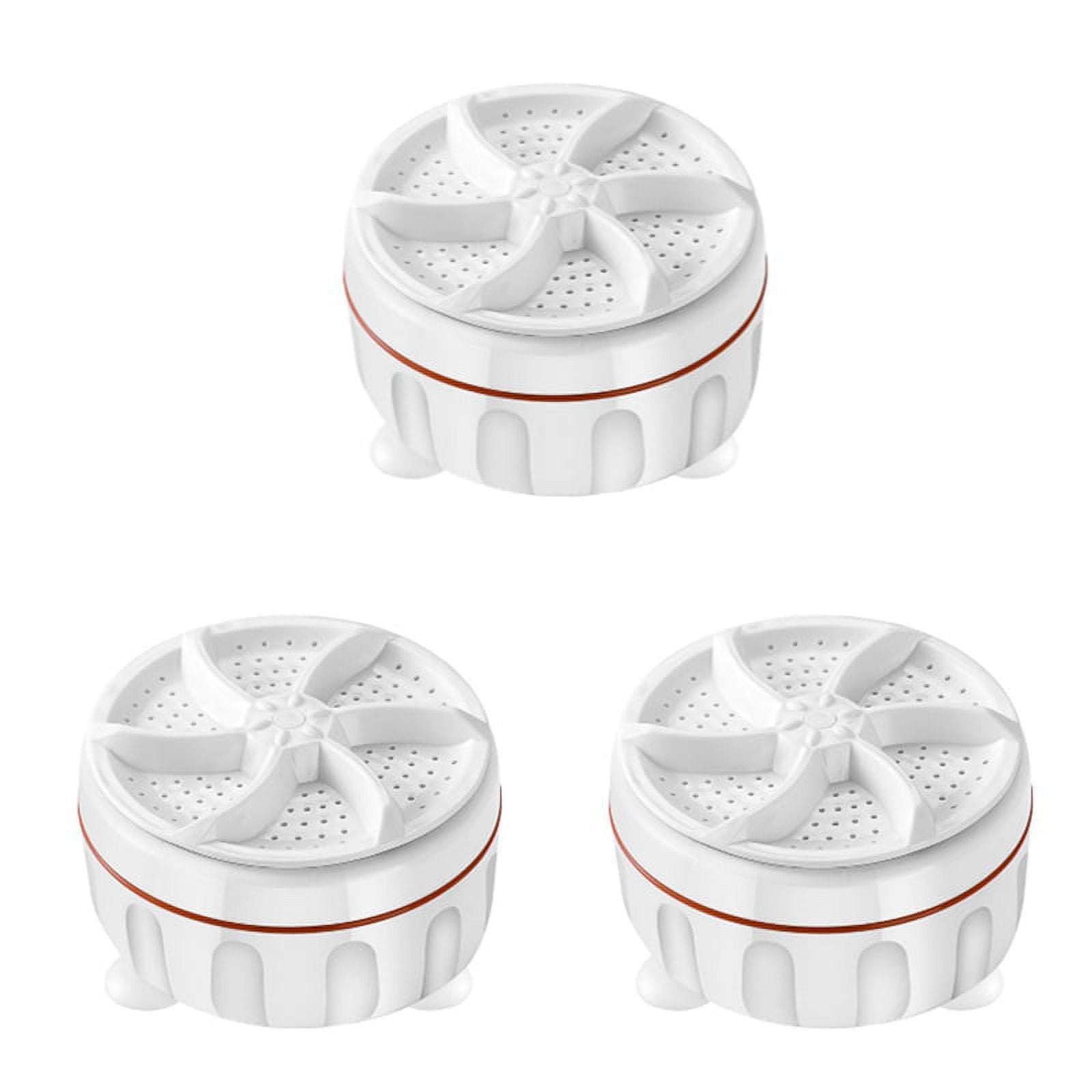 3PCS Mini Washing Machine USB Two-Way Rotating Turbine Portable Washing Machine for Sock Underwear for Travel