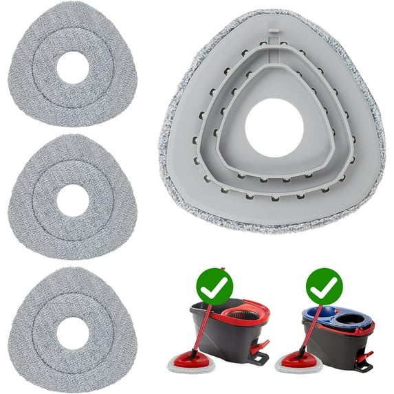 WANGCL 4-pack vervangingskoppen voor spindweil voor O-Cedar EasyWring