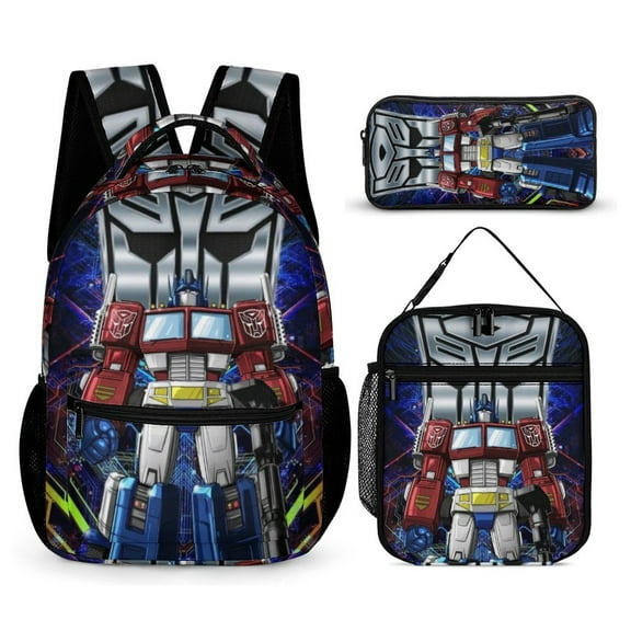 3PCS Multi-functional Backpack Set, Transformers Laptop Bag Travel Daypack Large Capacity With Lunch Bag Pencil Case