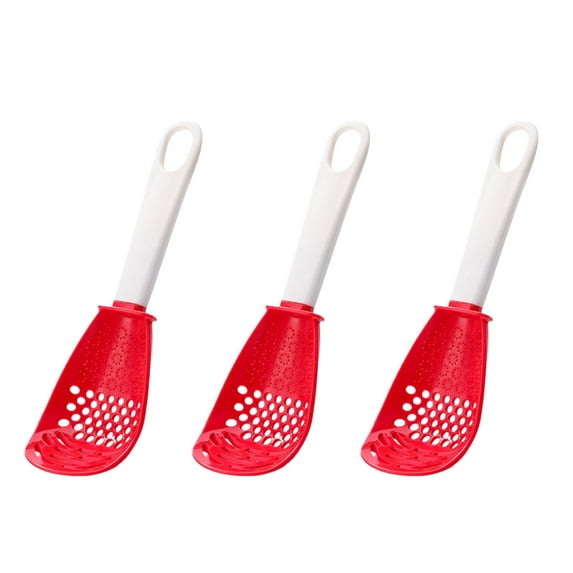 3PCS Multifunctional Kitchen Cooking Spoon, All Purpose Kitchen Tool Skimmer Scoop Colander Strainer Grater Masher, Food Grade Material, Kitchen Gadget for Cooking Spoon