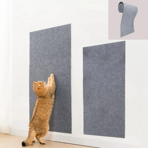 3PCS NXMY Scratching Mat For Cats Self-Adhesive Scratch Mat Cat DIY Trimmable Carpet Mat Pad Cat Scratching Boards Scratch Cat Scratching Mat For Protects Light Gray XL/40*200cm/16"x79"