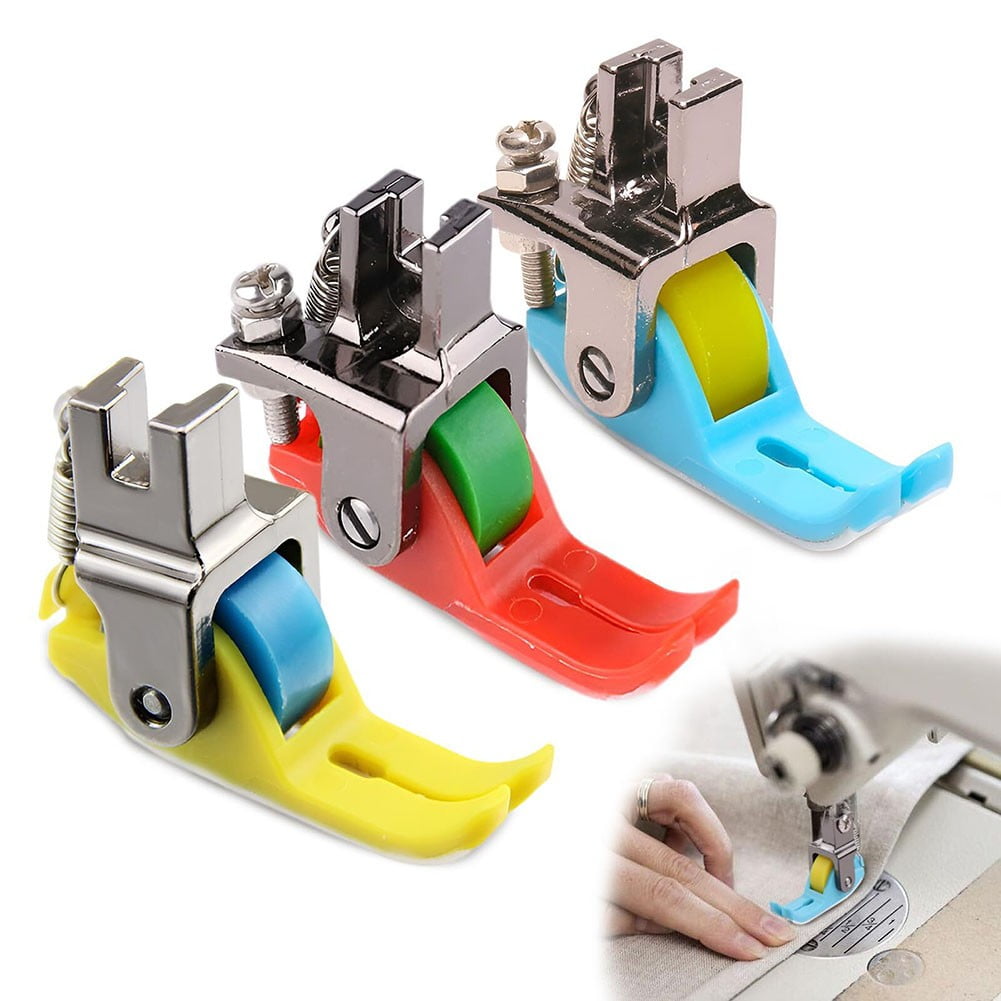 3PCS Narrow Roller Presser Foot, Leather Roller Presser Foot for Sewing ...