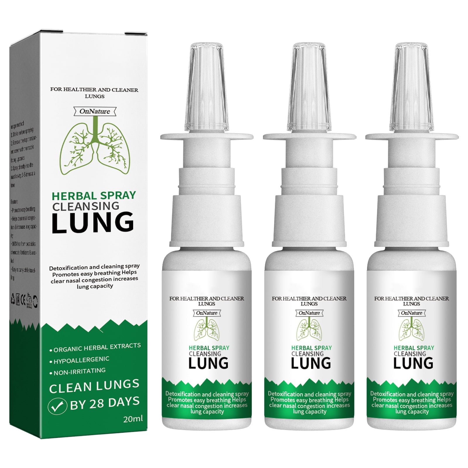 3PCS Nasal Spray Relieves Runny Nose, Nasal Nasal Congestion, Nasal Cavity Cleaning