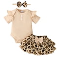 thumbnail image 1 of 3PCS Newborn Toddler Baby Girls Button Romper Tops + Floral Tutu Short Pants Outfits 0-18M, 1 of 12