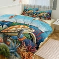 thumbnail image 1 of 3PCS Ocean World Turtle Duvet Cover Set Twin, 1 Duvet Cover And 2 Pillowcase, Duvet Cover for Kids Girls Boys And Teens, 1 of 6