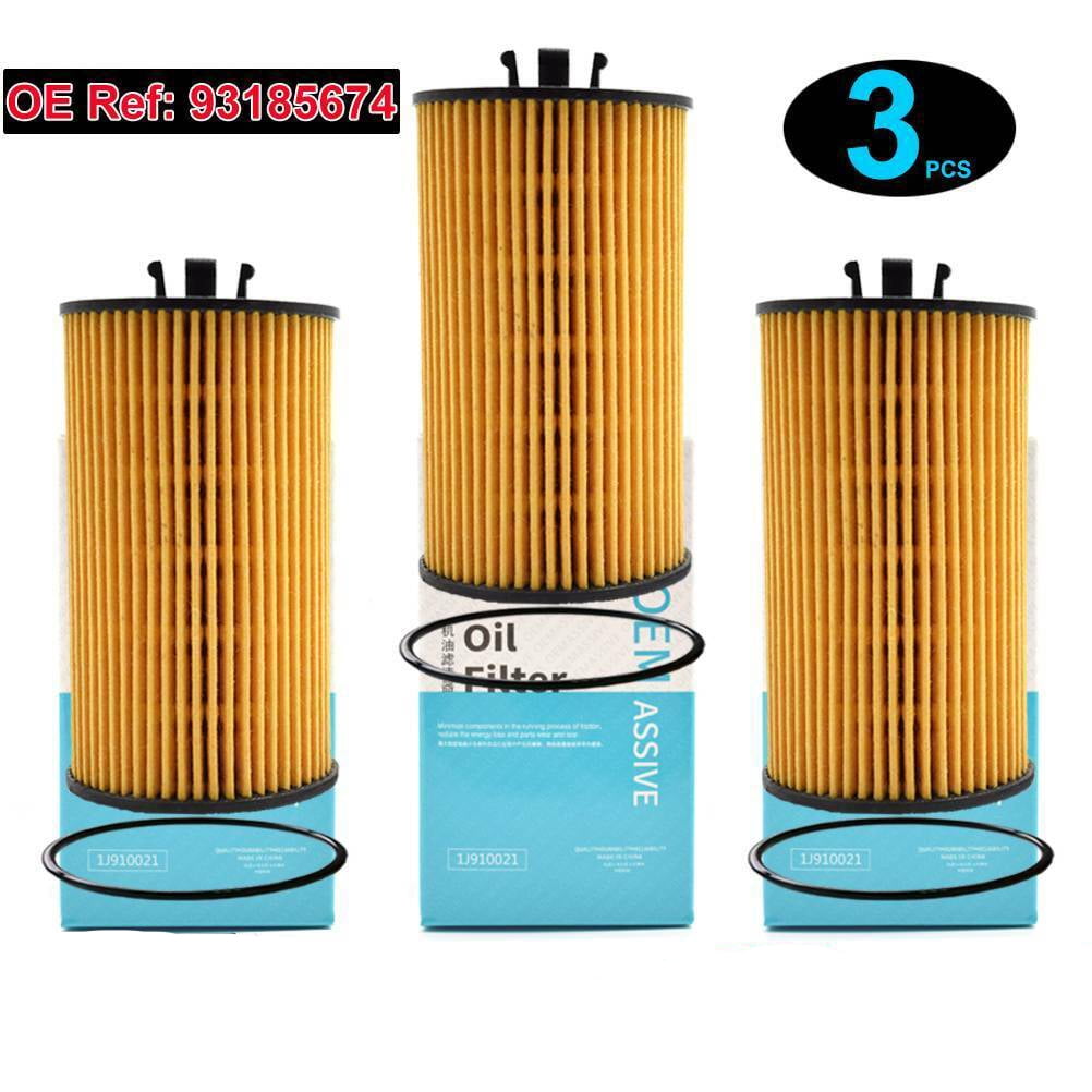 3PCS Oil Filter For Chevrolet Buick Encore Opel Pontiac Saturn  
