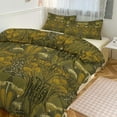 thumbnail image 1 of 3PCS Olive Green Mushroom Forest Pattern Design Duvet Cover Set Twin, 1 Duvet Cover And 2 Pillowcase, Duvet Cover for Kids Girls Boys And Teens, 1 of 8