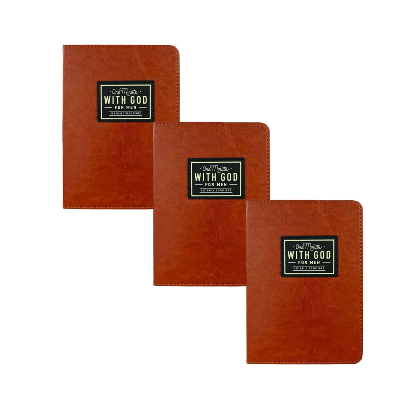 3PCS One Minute With God for Men 2026, 365 Days Daily Devotional Books My Daily Devotional Prayer Journal Faux Leather Bible Knowledge Books
