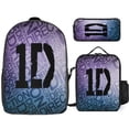 thumbnail image 1 of 3PCS One Music Direc-,Ti0n Backpack Set Large Capacity Bookpacks With Lunch Box Pencil Case 17In Backpack Set, 1 of 8
