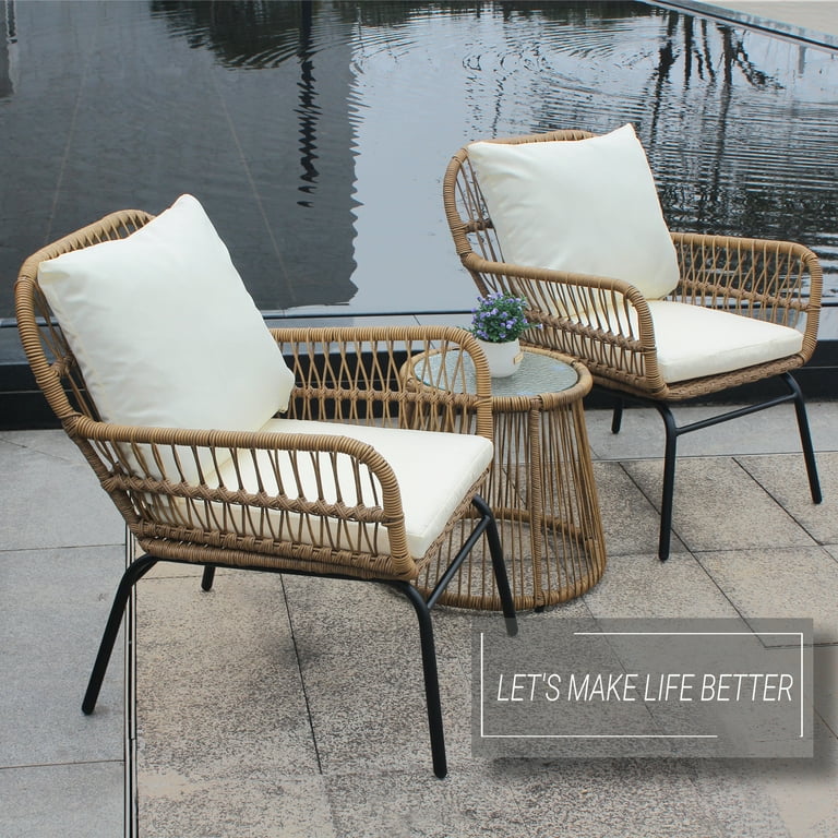 Round wicker patio chairs hotsell