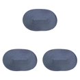 thumbnail image 1 of 3PCS Oval Woven Placemats Rope Braided Table Mats, 17.72 x 11. Inches Non Heat Resistant Place Mats for Dining Room, Thick Hot Pads for Farmhouse Kitchen Table Decor, 1 of 4