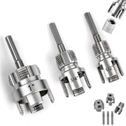 3PCS PVC Pipe Threader Kit - Dual-Function Internal & External Pipe Threading Tool for 1/2"& 3/4" & 1" PVC/Plastic Pipes