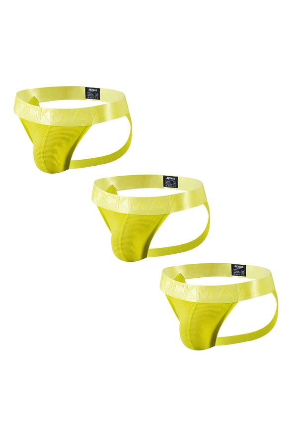 3PCS/Pack Mens Thongs Jockstrap Low Rise Athletic Supporter Jockstrap Mens Breathable Briefs Jockstrap